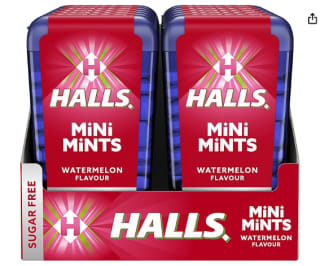 12 Paquetes de Halls Mini Mints - Caramelos comprimidos - Sabor Sandía por 5.49€