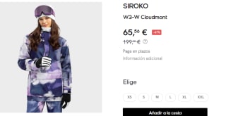 Chaqueta de Esqui para Mujer Siroko W3-W Cloudmont por 65.56€