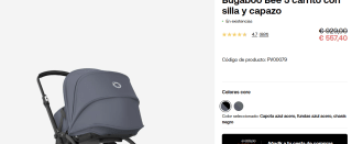 Bugaboo Bee 5 carrito con silla y capazo por 557,40€