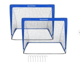 2 Cages de football pour enfant bleu Songmics à 31,99 €