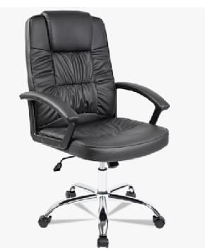 Silla de Oficina acolchada de piel sintetica de gran comodidad con respaldo extra grande por 40.76€