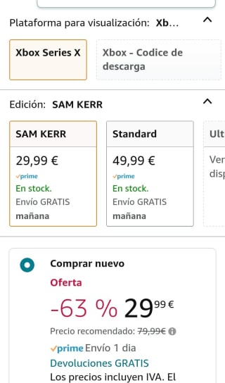 FIFA 23 SAM KERR EDITION Xbox Series X por 29,99€.