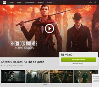 Jogo: Sherlock Holmes: The Devil’s Daughter para PC no GOG - R$ 99