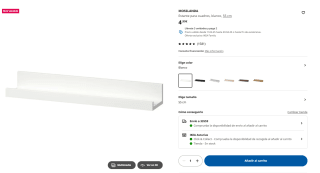 Ikea MOSSLANDA 3 Estante para cuadros por 9,98€