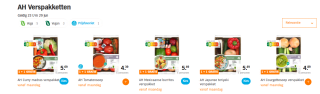 Alle AH Verspakketten 1+1 gratis