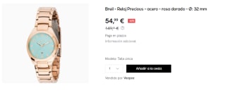 Reloj Breil Precious de acero - rosa dorado - Ø: 32 mm por 54.99€
