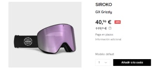 Gafas de Esqui SIROKO GX Grizzly por 40.96€