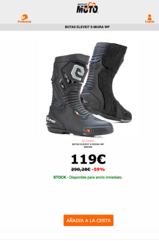 Botas de moto ELEVEIT S MIURA WP a tan solo 119€