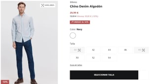 2 Chino Denim Algodón pra Hombre Milano por 44.98€
