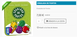 Juego de Cartas Ensalada de Puntos por 7€