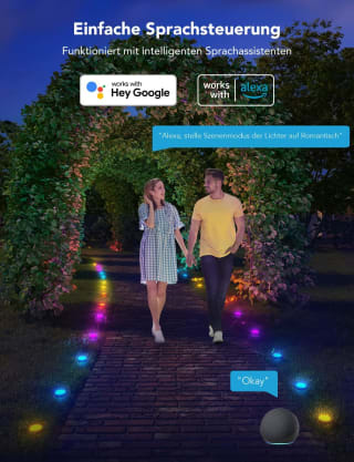 Govee Slimme vloerlamp, 10 m RGBICW WiFi-buitenverlichting voor €45 dmv code bij Govee