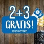 2+3 gratis sauna entree van Blue Wellness
