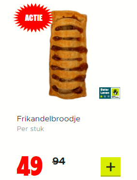 Frikandelbroodje voor € 0,49 p/st bij Dirk