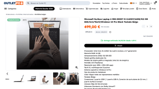 Microsoft Surface Laptop 4 i5 por 499€
