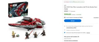 Set LEGO Star Wars Lanzadera Jedi T6 de Ahsoka Tano por $849 en Walmart