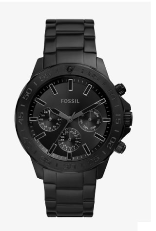 Reloj multifunción para Hombre Fossil Bannon de acero inoxidable negro por 63€