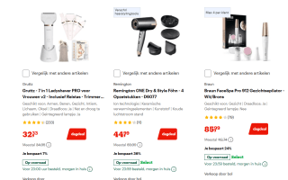 Tot 40% korting op beautyapparaten van Braun, Remington en meer bij Bol