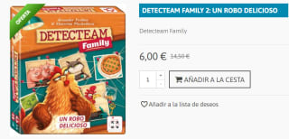 Juego de Mesa Detecteam Family 2: Un Robo Delicioso por 6€