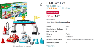Lego Duplo Racewagens (10947) voor €19,54 bij Amazon