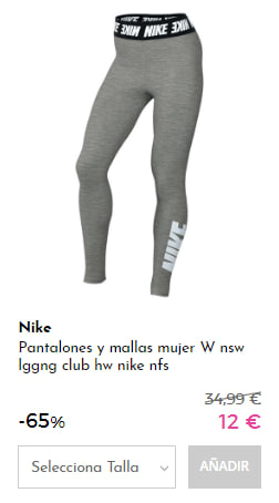 NIKE - Recopilación de Leggings mujer hasta 20€