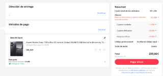 Xiaomi Redmi Note 13 Pro Plus 5G Versión Global 256GB por 250,66€