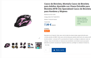Casco de Bicicleta marca Deyiis para adultos por 7,99