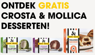 Gratis Crosta & Mollica desserten bij AH (Cashback actie)