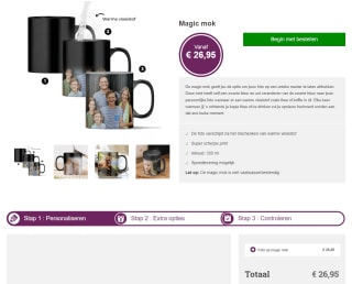 Gepersonaliseerde magic mok met foto voor €6,20 bij CanvasCompany