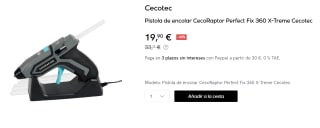 Pistola de Encolar sin Cables CecoRaptor Perfect Fix 360 X-Treme por 19.9€