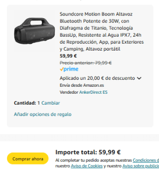 Soundcore Motion Boom Altavoz por 59,99€