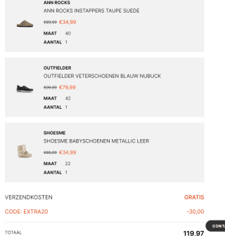 20% extra korting op de sale van Ziengs