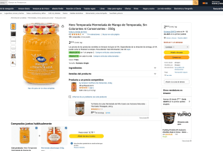 2 unidades Mermelada de Mango Hero de Temporada Sin Colorantes ni Conservantes por solo 3,70€