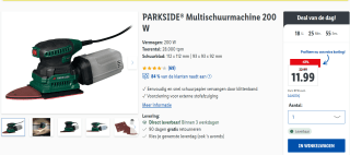 PARKSIDE Multischuurmachine 200 W Toerental: 28.000 tpm voor €11,99 in de Lidl webshop
