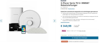 Rowenta X-plorer Series 75 RR8587 robotstofzuiger voor €349,99 (of tot zelfs €219,99 met extra kortingen)