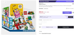 LEGO Super Mario Pack Inicial: Aventuras con Peach, Figura Interactiva de Princesa, Toad Amarillo de 354 Piezas por 31.5€