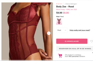 bodysuit Zoe voor €30 bij Hunkemöller