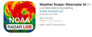 WeatherScope - Live Radar voor IOS gratis