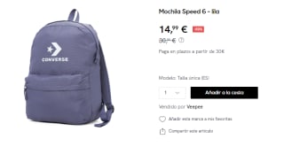 Mochila Converse Speed 6 por 14.99€