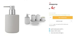 Keramieken zeeppomp voor €4 bij de Hema