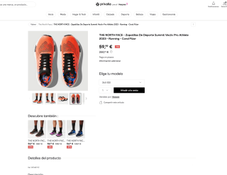 Zapatillas THE NORTH FACE De Deporte Summit Vectiv Pro Athlete 2023 Running Coral Flúor por solo 59€