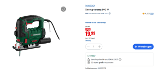 PARKSIDE® Decoupeerzaag 800 W voor €19,99 in de Lidl webshop