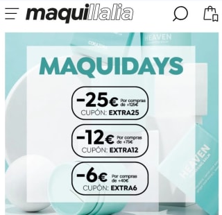 Hasta -25% de Descuento en Maquillalia.