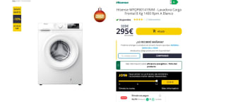 Lavadora Carga Frontal 8 Kg 1400 Rpm A Blanco marca Hisense WFQP801419VM por 295€