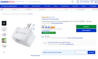 Smart Plug da Positivo para Smart home - R$ 48,40