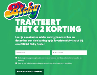2 euro korting op je Bicky burger bij de frituur in november en december