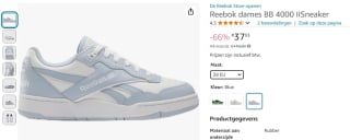 Reebok Classics BB 4000 II Sneakers voor €37,03 bij Amazon
