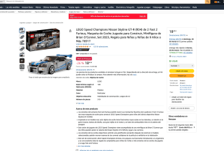 LEGO Speed Champions Nissan Skyline GT-R (R34) de 2 Fast 2 Furious 76917 por solo 18,40€