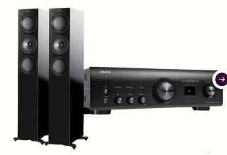 Denon Versterker PMA-1700NE met 2 Kef R5 Zuilspeakers voor €1999 bij Ibood