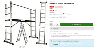 Andamio de aluminio 2x6 convertible por 86,90€