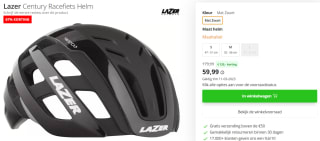 Lazer Century fietshelm voor €59,99 bij 12GO Biking